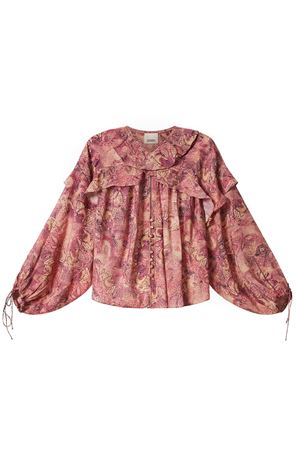 Blusa in seta con stampa mandala pink ISABEL MARANT | HT0908FAD2J20I40PK